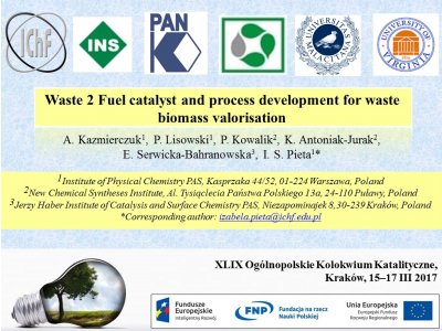 XLIX Polish Annual Conference on Catalysis